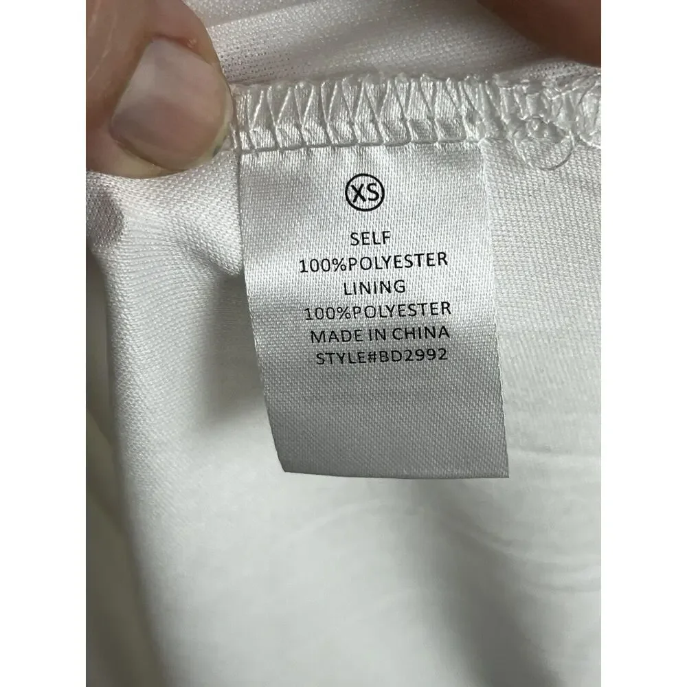 Women's Celeste Maxi Party Wedding White Dress Fashion Nova Size X-Small NWT - Picture 10 of 16